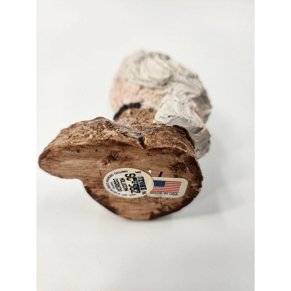 1988classic StoneCritters Moluccan Cockatoo Figurine United DesignCorp MadeinUSA
